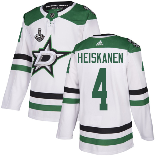 Adidas Men Dallas Stars 4 Miro Heiskanen White Road Authentic 2020 Stanley Cup Final Stitched NHL Jersey